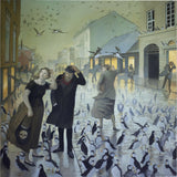 Puffin Plague on Laugavegur. Poster