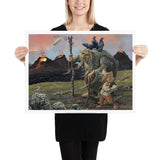 Volcano Trolls Poster by Brian Pilkington