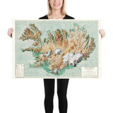 Map of Iceland, AD 1928