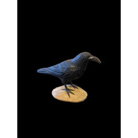 Handcarved Wooden Bird - Raven (Hrafn)