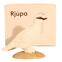 Handcarved Wooden Bird - Rock Ptarmigan (Rjúpa)