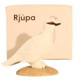 Handcarved Wooden Bird - Rock Ptarmigan (Rjúpa)