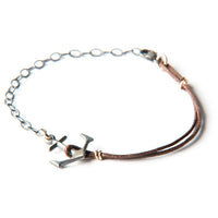 Silver Anchor Bracelet - By Orrifinn Jewels