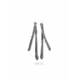 Braid Earrings - Bronze/Silver double thin braid - By Orrifinn Jewels