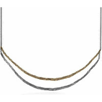 Braid Necklace - Double thin braid - By Orrifinn Jewels