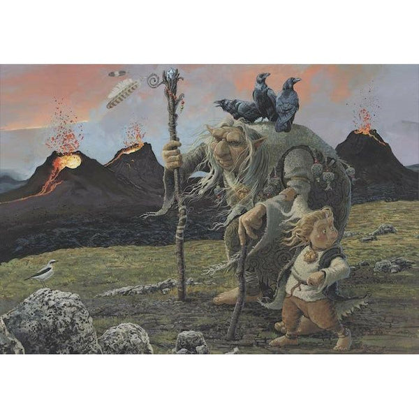 Volcano Trolls Poster by Brian Pilkington