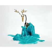 Dyri Reindeer Candle Teal (Scented) - by Pyropet
