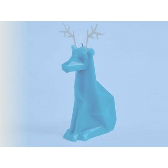 Dyri Reindeer Candle Teal (Scented) - by Pyropet