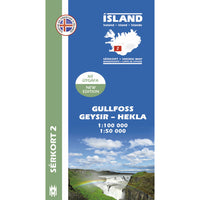 Map of Gullfoss, Geysir and Hekla